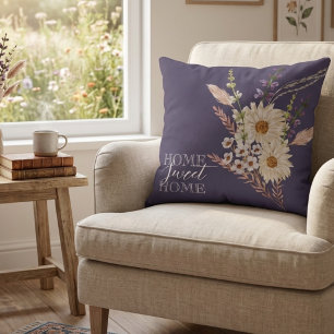 Mooie Paarse Bloemen Thuis Zoet Kussen