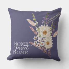 Mooie Paarse Bloemen Thuis Zoet  Kussen