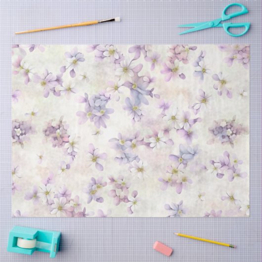Mooie paarse bloemen tissuepapier (Craft)