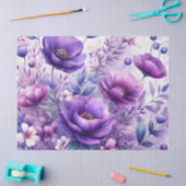 Mooie Paarse Bloemen Tissuepapier (Craft)