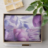 Mooie Paarse Bloemen Tissuepapier (Geschenk)