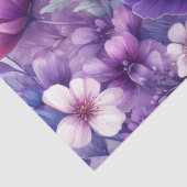 Mooie Paarse Bloemen Tissuepapier (Detail)