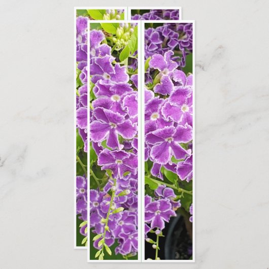 Mooie paarse bloemen twee Bladwijzer (Voorkant / Achterkant)