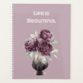 Mooie Paarse Bloemen Vaas Planner (Voorkant)