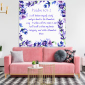 Mooie Paarse Bloemen Waterverf Wall Art Canvas Afdruk (Insitu (Woonkamer))