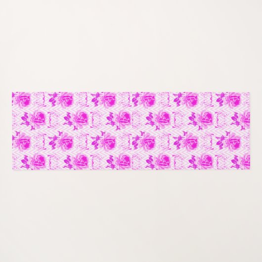 Mooie  Paarse bloemen Yogamat (Achterkant (horizontaal))