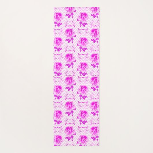 Mooie  Paarse bloemen Yogamat (Achterkant)