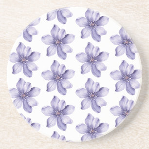 Mooie Paarse Bloemen Zandsteen Onderzetter