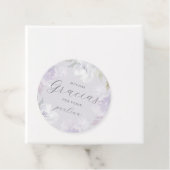 Mooie Paarse bloemenquinceañera gracias naam Bedankjes Labels (In situ)