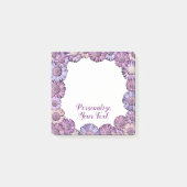 Mooie paarse bloemenrand pastel boho aangepaste ma post-it® notes (Voorkant)