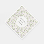 Mooie paarse bloemige bruidsdouche servet (Hoek)