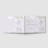 Mooie Paarse bloemige Mis Quince Quinceanera Gastenboek (Volledig)