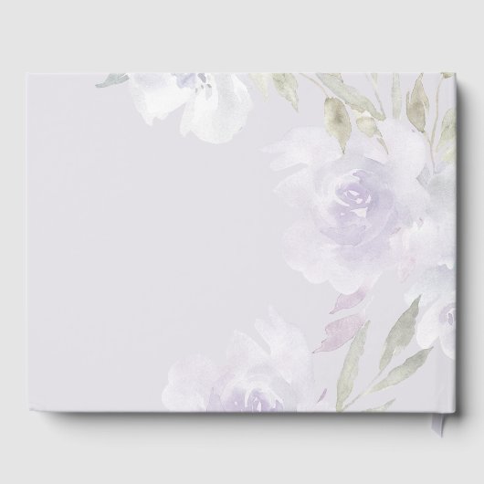 Mooie Paarse bloemige Mis Quince Quinceanera Gastenboek (Achterkant)