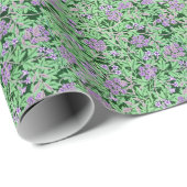 Mooie Paarse Bloemmotief Cadeaupapier (Rol Hoek)