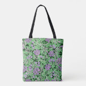 Mooie paarse bloemmotief tote bag (Achterkant)
