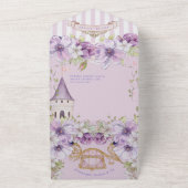 Mooie Paarse bloemprinses Eerste Verjaardag All In One Uitnodiging (Buitenkant)