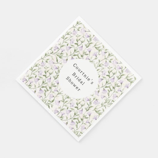 Mooie Paarse Bloemrijke Bruidsbruiloft Servet (Hoek)