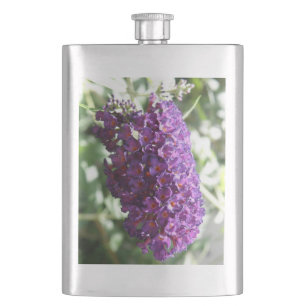 Mooie Paarse Boeddleia Flowers Flask Heupfles