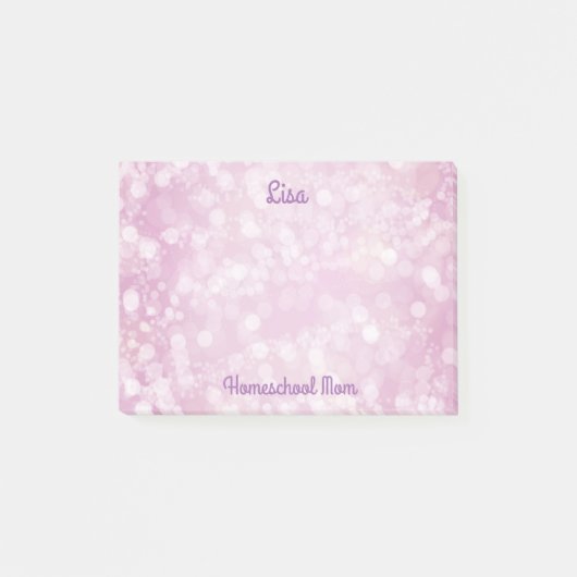 Mooie Paarse Bokeh Post-it® Notes (Voorkant)