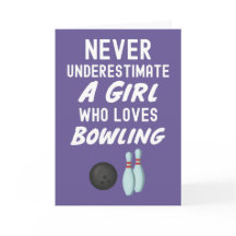 Mooie Paarse Bowling Kaarten Voor Baby Meisjes Kid
