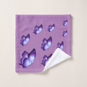 Mooie Paarse Butterflies Bad Handdoek (Wasdoekje)