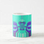 Mooie Paarse cyaan iriserende blauwe vector kleur Koffiemok (Center)