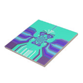 Mooie Paarse cyaan iriserende blauwe vector kleur Tegeltje (Zijkant)