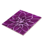 Mooie paarse dagbloem tegeltje (Zijkant)