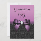Mooie Paarse Edelsteen Boog & Glitters Afstuderen Kaart (Voorkant)