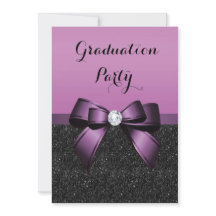 Mooie Paarse Edelsteen Boog & Glitters Afstuderen