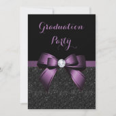 Mooie Paarse Edelsteen Boog & Glitters Afstuderen Kaart (Voorkant)