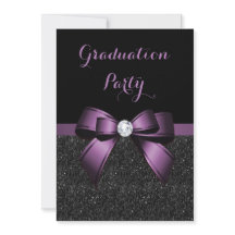 Mooie Paarse Edelsteen Boog & Glitters Afstuderen
