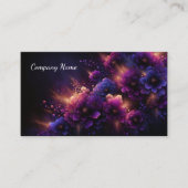 Mooie Paarse en Blauwe Abstracte Bloemen Visitekaartje (Voorkant)