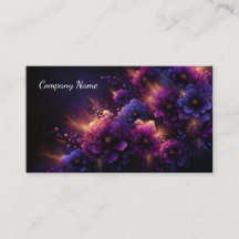 Mooie Paarse en Blauwe Abstracte Bloemen