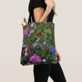 Mooie Paarse en blauwe wilde bloemen Tote Bag (Dichtbij)