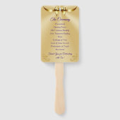 Mooie Paarse en gouden Jubileum programma fans Handwaaier (Achterkant)