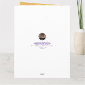 Mooie Paarse en gouden Pastor Jubileum Kaarten (Achterkant)