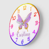 Mooie Paarse en gouden vlinder Grote Klok (Hoek)