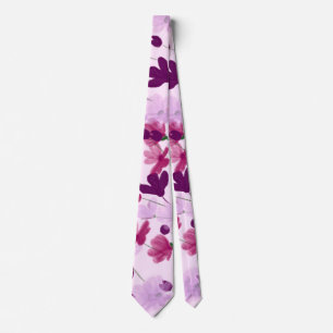 Mooie paarse en mauve roze lente wilde bloem stropdas