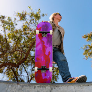 Mooie Paarse en Rode Tuin Phlox Bloemen Persoonlijk Skateboard