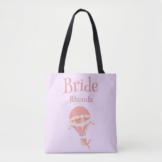 Mooie Paarse en roze luchtballon Tote Bag (Voorkant)