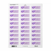 Mooie Paarse en Roze Vlinder Adreslabel Etiket (Full Sheet)
