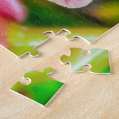 Mooie paarse en witte bloem legpuzzel (Zijkant)