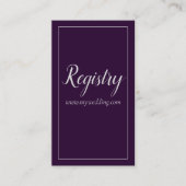 Mooie Paarse en zilveren bruiloft Informatiekaartje (Voorkant)