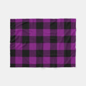 Mooie Paarse en Zwarte Buffelruit Fleece Deken (Voorkant (Horizontaal))