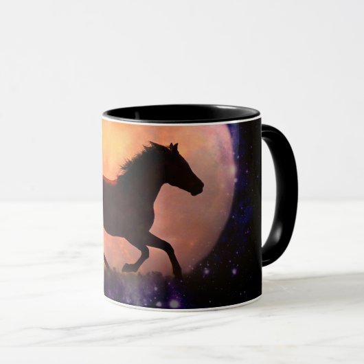 Mooie paarse Fantasy Moon Coffee Cup Mok (Voorkant rechts)
