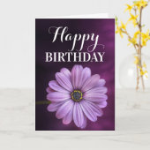 Mooie Paarse feestdag Kaart (Gele Bloem)