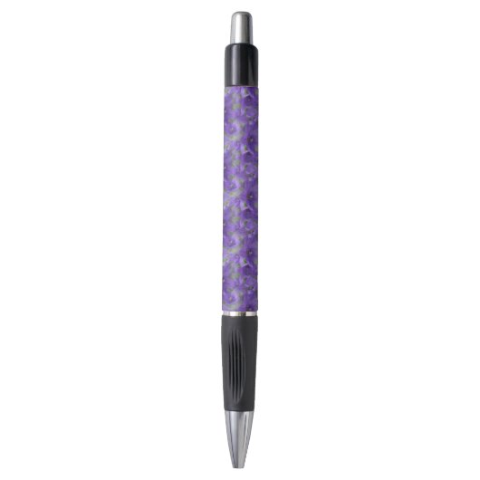 Mooie Paarse Floral Pen (Voorkant Verticaal)
