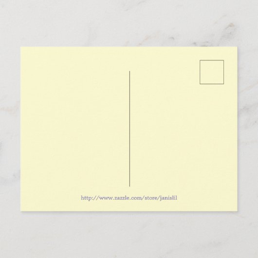 Mooie Paarse Gele Bloemige Dankjewel Briefkaart (Achterkant)