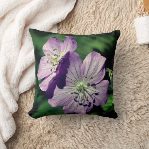 Mooie Paarse Geranium Bloem Paar Kussen
